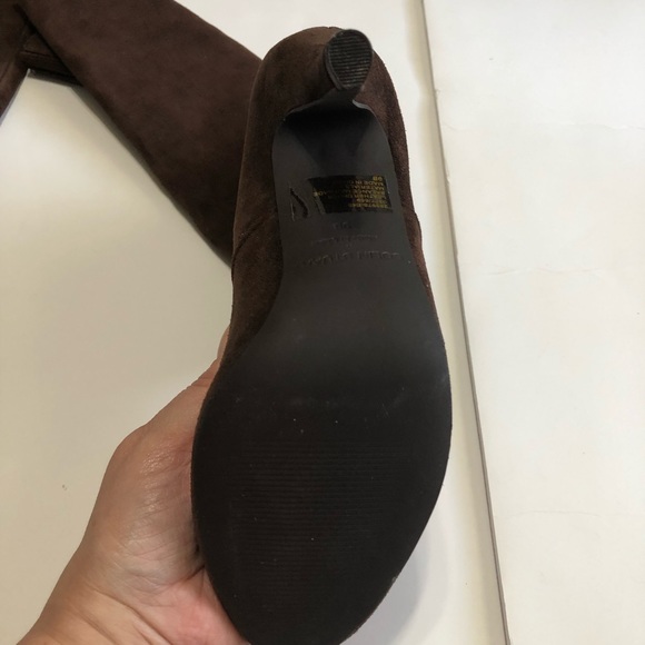 Colin Stuart Chocolate Brown Suede Boots Size 9 - Picture 3 of 4